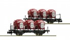 823302 Fleischmann Set of 2 container carrier wagons Resi-Schmelz